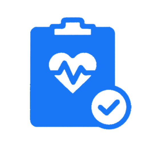 Blue icon of a pregnant person holding their belly with the letter M in the background representing maternity care; the tone is caring and supportive